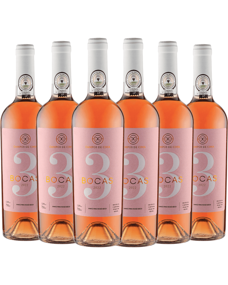 Pack 6 Unidades Vinho 3 Bocas Rosé