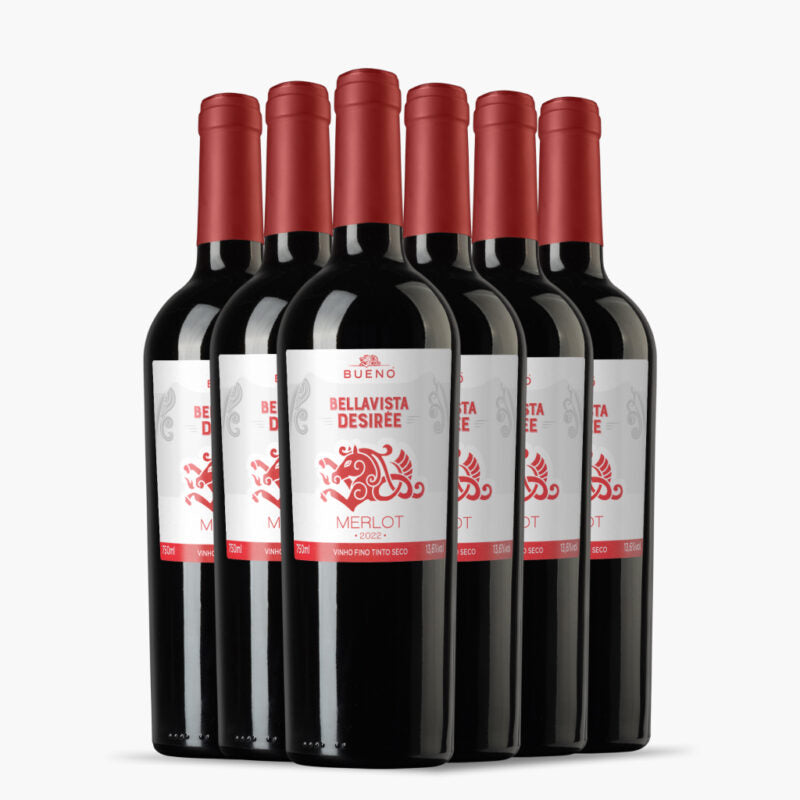 Kit 6x Vinho Bueno Wines Desirée Merlot 2023